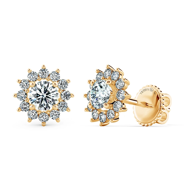 Halo Snowflake Earrings BTA 2107 2